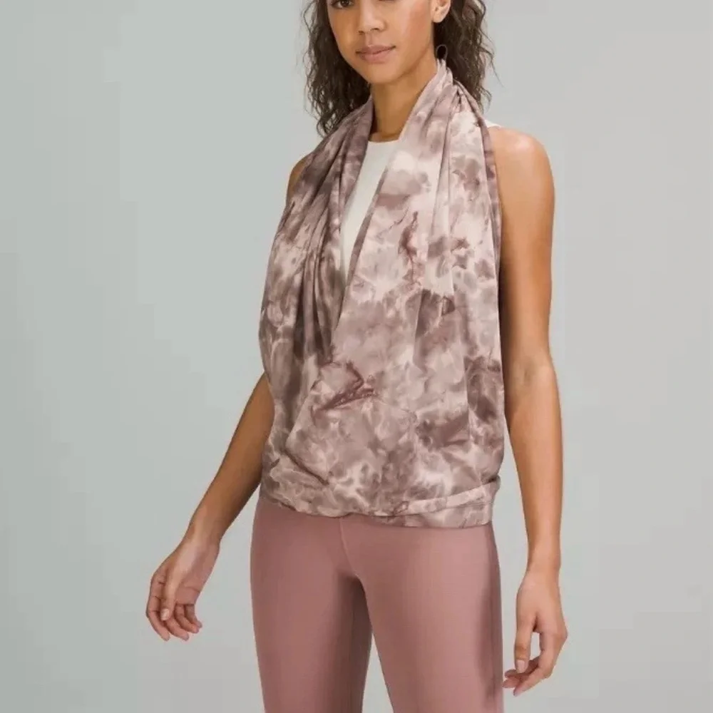 Lululemon Customizable Snap Scarf Shine Rose Gold Nulu Fabric |Rare Retired